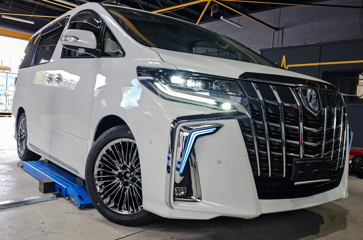 Toyota Alphard on the hoist at Tyre Doctors Knoxfield